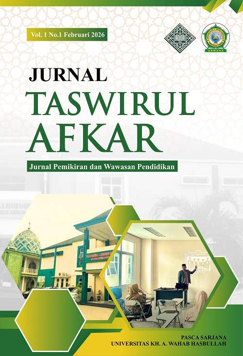 					View Vol. 1 No. 1 (2026): Taswirul Afkar: Jurnal Pemikiran dan Wawasan Pendidikan
				